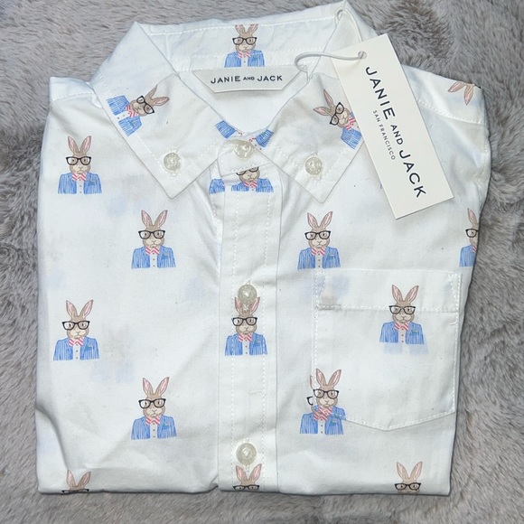 Janie and Jack Other - Janie and Jack Bunny Poplin Shirt